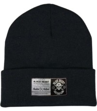 Czapka BLACK HEART z logo czaszki - Czarny