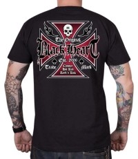 T-Shirt BLACK HEART Heart Cross - Czarny