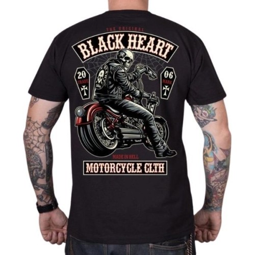 T-Shirt BLACK HEART Coffin - Czarny