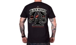 T-Shirt BLACK HEART Orange Chopper - Czarny