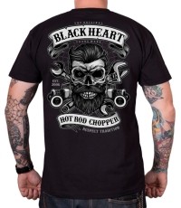 T-Shirt BLACK HEART Respect Tradition - Czarny