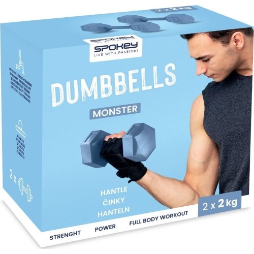 Zestaw hantli sześciokątnych 2x2 kg Spokey MONSTER