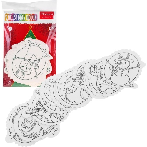 Christmas tree hangers coloring page