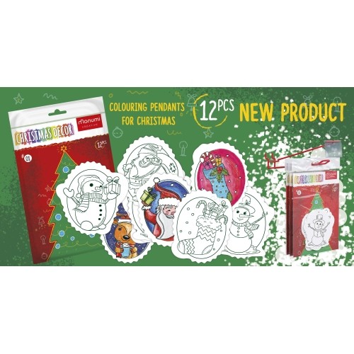 Christmas tree hangers coloring page