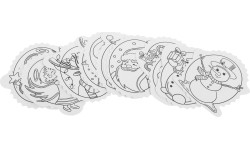 Christmas tree hangers coloring page