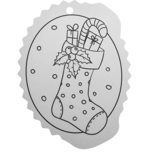 Christmas tree hangers coloring page