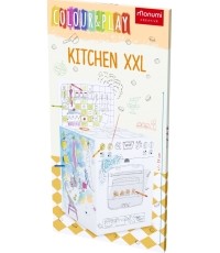 Spatial kitchen XXL coloring book for children