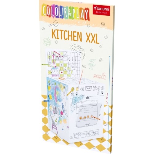 Spatial kitchen XXL coloring book for children