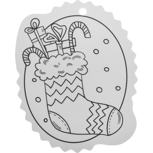 Christmas tree hangers coloring page