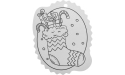 Christmas tree hangers coloring page