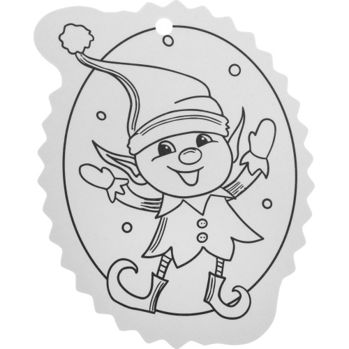 Christmas tree hangers coloring page