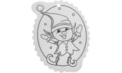 Christmas tree hangers coloring page