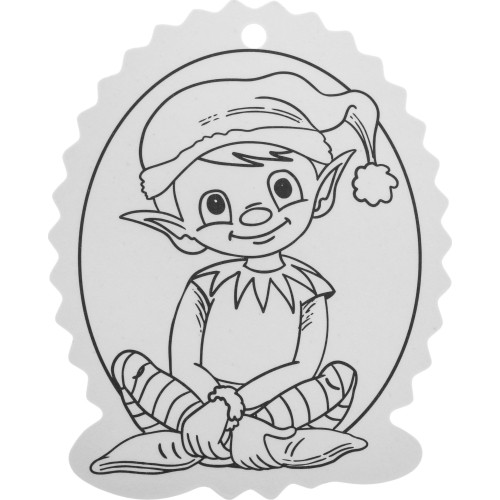 Christmas tree hangers coloring page