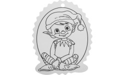 Christmas tree hangers coloring page
