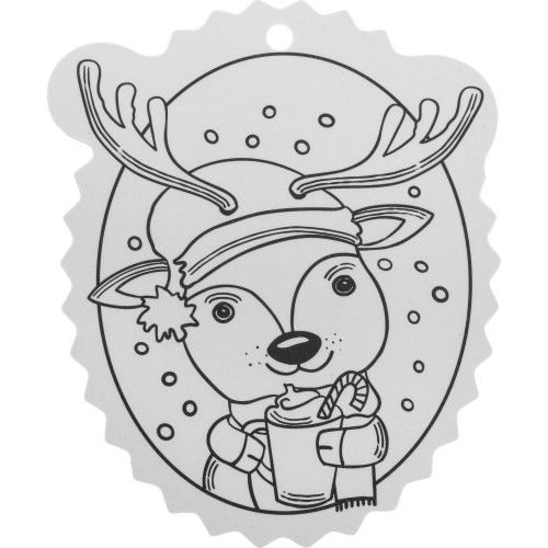 Christmas tree hangers coloring page
