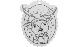 Christmas tree hangers coloring page