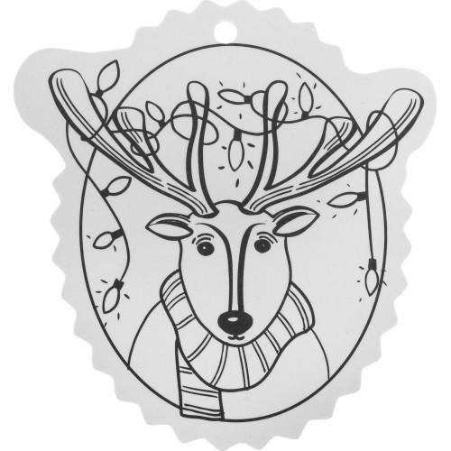 Christmas tree hangers coloring page