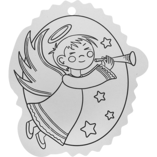 Christmas tree hangers coloring page
