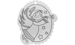 Christmas tree hangers coloring page