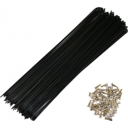 Szprychy 284mm/2mm z główką, ocynkowane, 1 szt. (czarne)
