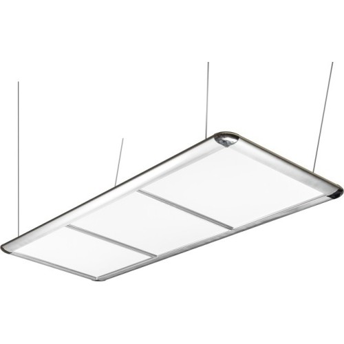 Lampa nad stół bilardowy, LED płaska, srebrna, 195 x 70 x 6,5 cm
