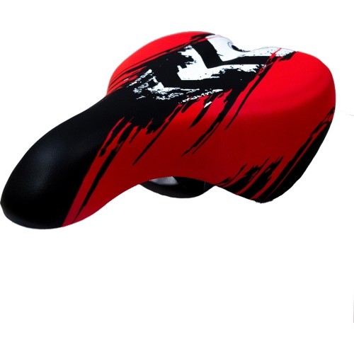Siodełko rowerowe MonteGrappa 4KIDS 16/20", 220x135mm (czarno-czerwone)