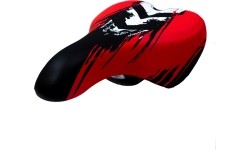 Siodełko rowerowe MonteGrappa 4KIDS 16/20", 220x135mm (czarno-czerwone)