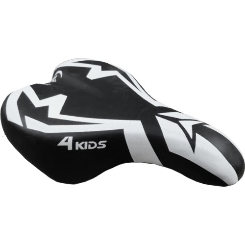 Siodełko MonteGrappa 4KIDS czarne/białe 220x150mm