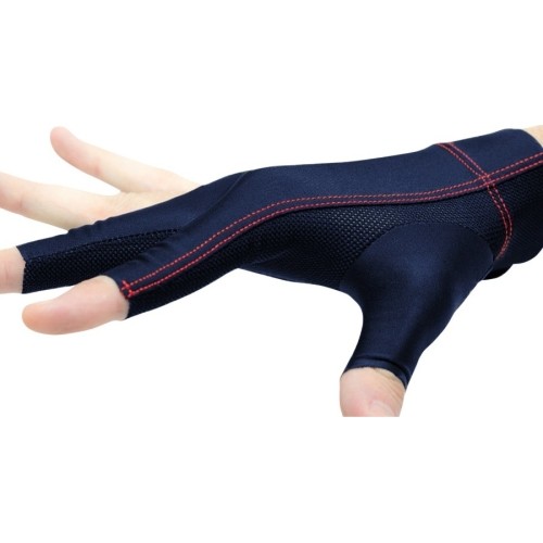 Rękawiczka bilardowa Cuetec Axis, 3-palcowa, granatowo-czerwona, na prawą dłoń, M