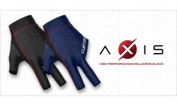 Rękawiczka bilardowa Cuetec Axis, 3-palcowa, granatowo-czerwona, na prawą dłoń, M