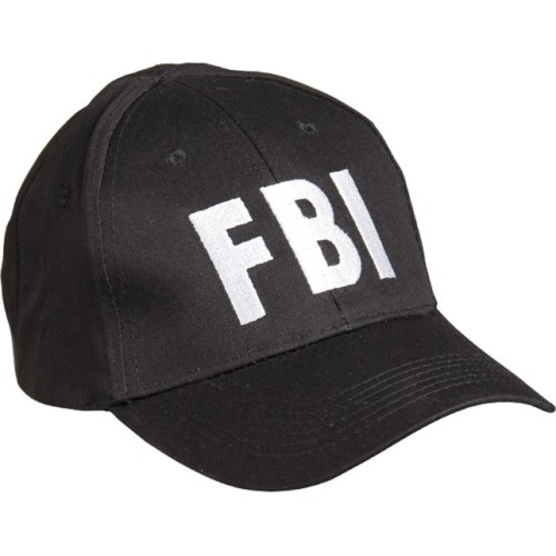 BLACK ′FBI′ BASEBALL CAP