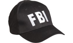 BLACK ′FBI′ BASEBALL CAP