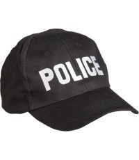 BLACK ′POLICE′ BASEBALL CAP