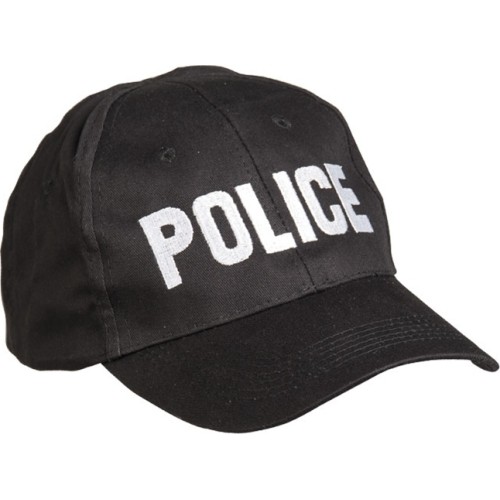 BLACK ′POLICE′ BASEBALL CAP