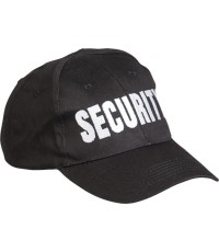 Czarna czapka z daszkiem z haftem „SECURITY”