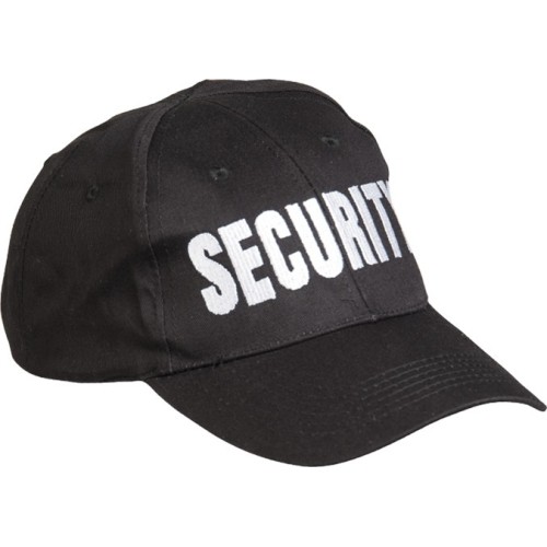 Czarna czapka z daszkiem z haftem „SECURITY”