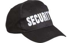 Czarna czapka z daszkiem z haftem „SECURITY”