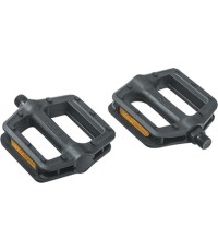 Pedalai KLS Flat 10 (plastikiniai, juodi)