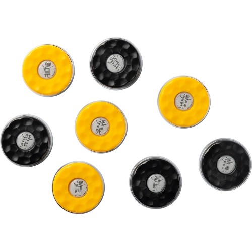 Shuffleboard pucks set 4 x black and 4 x yellow