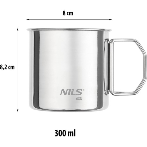 Zestaw kubków ze stali nierdzewnej Nils Camp NC1762