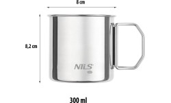 Zestaw kubków ze stali nierdzewnej Nils Camp NC1762