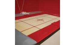 Mała trampolina wbudowana z dołem łańcuchowym – 366 x 183 cm