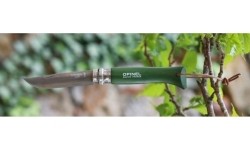 Nóż Opinel Colorama 08 Inox Grab Khaki z rzemykiem