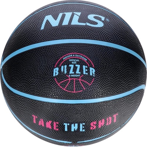 Piłka do koszykówki NILS NPK251 Buzzer, czarna, rozmiar 5