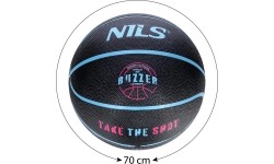 Piłka do koszykówki NILS NPK251 Buzzer, czarna, rozmiar 5