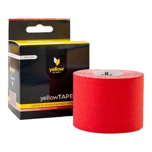 Raudonos spalvos kinezioteipas YellowTape