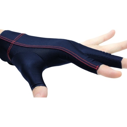 Rękawica bilardowa Cuetec Axis, 3-palcowa, granatowo-czerwona, M