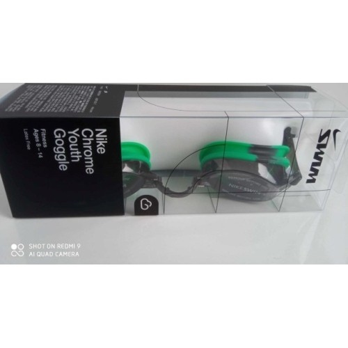 Nike Plaukimo Akiniai Paaugliams Nk Y Chrome Goggle Green NESSD128 366