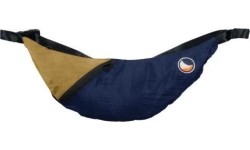Upcycled Sling Bag navy blue / Gold