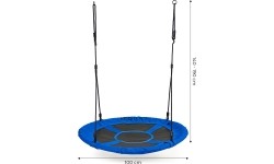 Huśtawka ogrodowa bocianie gniazdo 100 cm niebieska ECOTOYS
